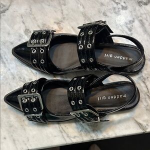 Madden Girl Black Buckle Women's Shoes